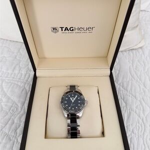 TAG Heuer Black and Silver Timepiece